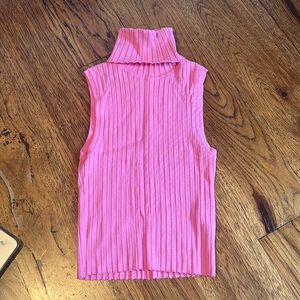 Zara Pink Sleeveless Turtleneck - Small